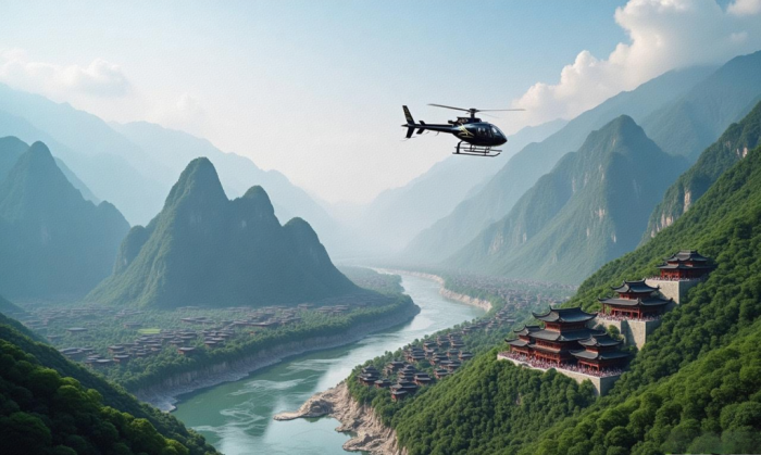 洪雅打造低空经济引领区！眉山首条观光航线试飞成功，万亿产业新赛道开启(图1)